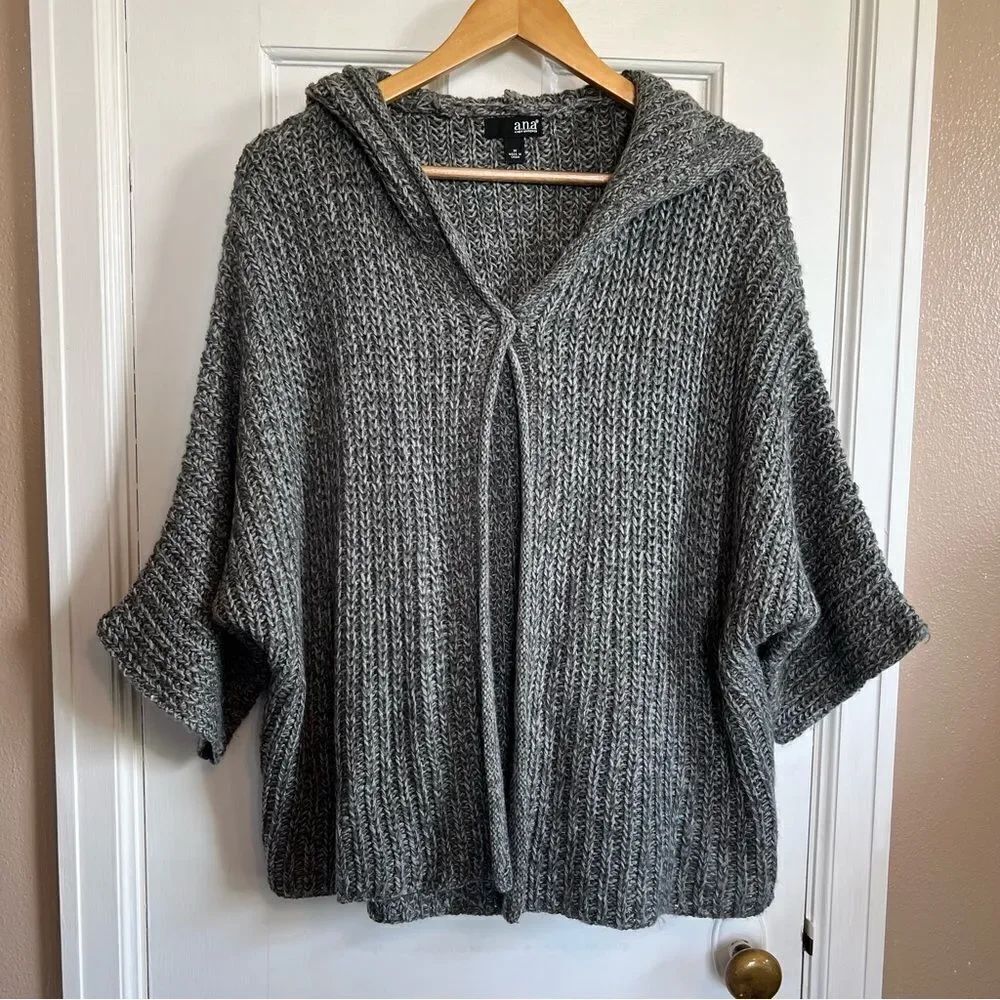 a.n.a Gray Shrug with Dolman Sleeves